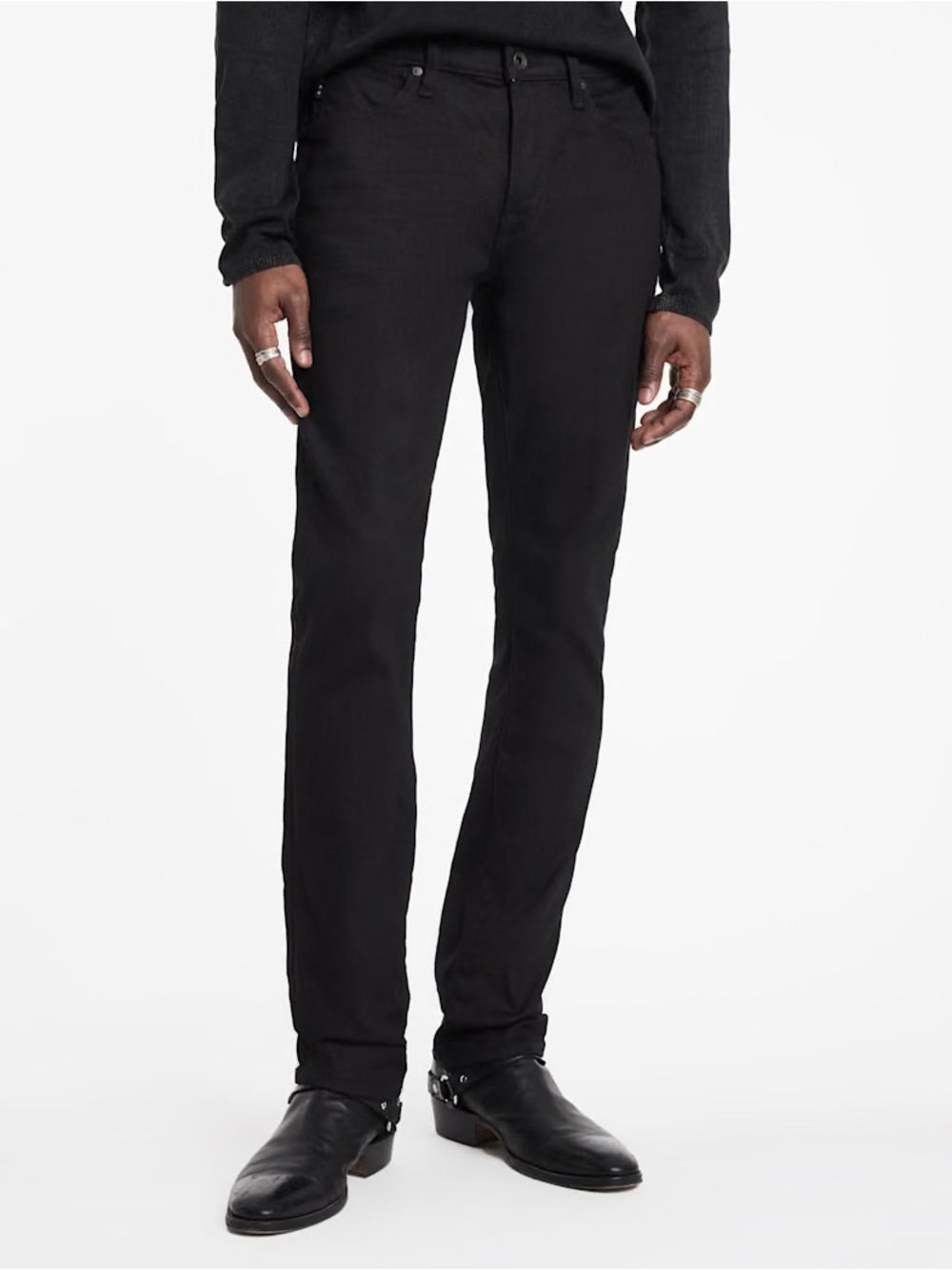 JOHN VARVATOS Bowery Slim Leg Jeans w/ Front Crease